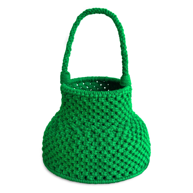Petite Naga Macrame Bucket Bag, in Green by BrunnaCo - Vysn