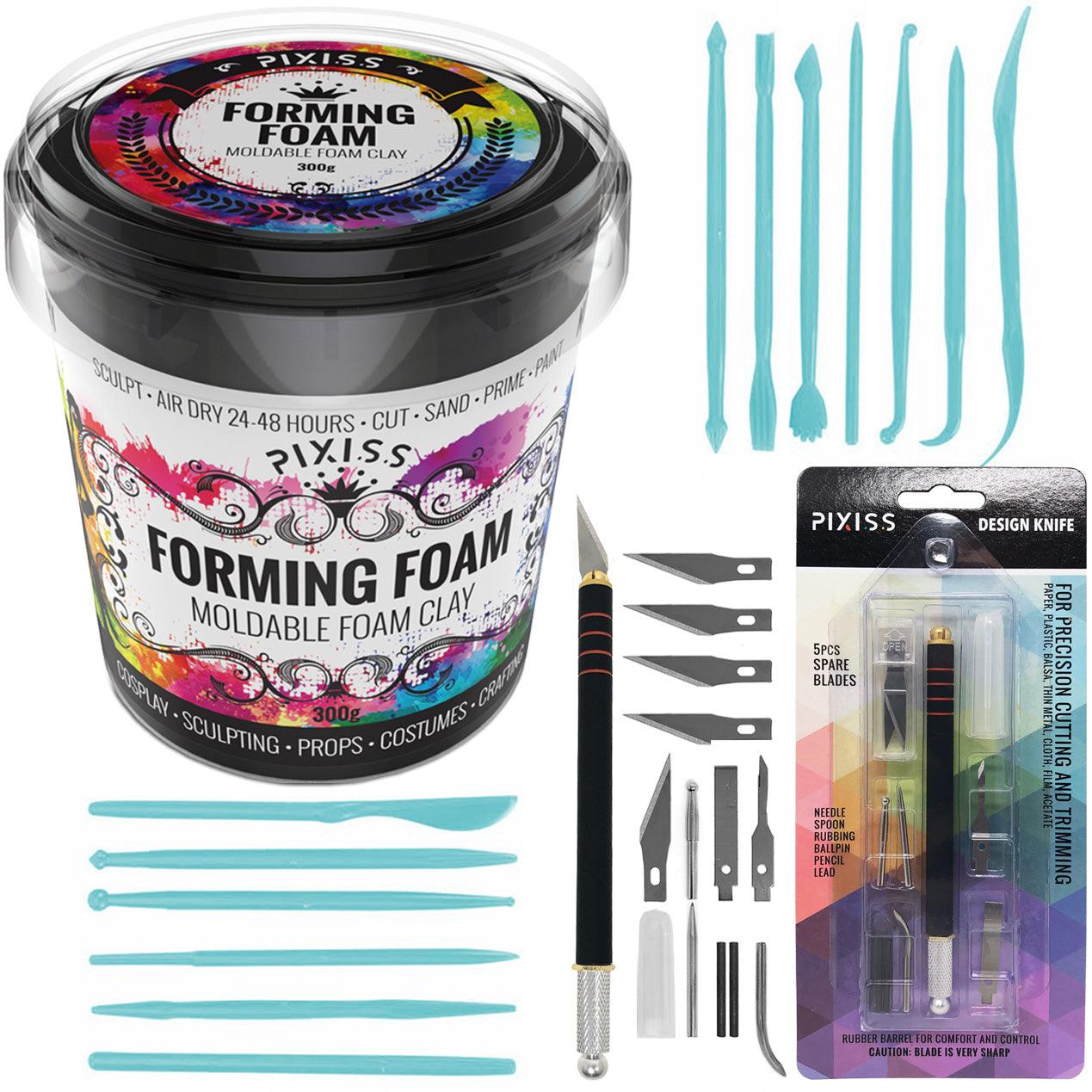 PIXISS Black Forming Foam Crafting Kit with Accessories by Pixiss - Vysn