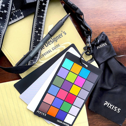PIXISS Photography Calibration Cards with Lanyard and Lens Cloth by Pixiss - Vysn