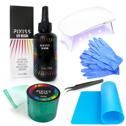 PIXISS UV Resin, Resin Tape & UV Mini Light with FREE Accessories Kit by Pixiss - Vysn