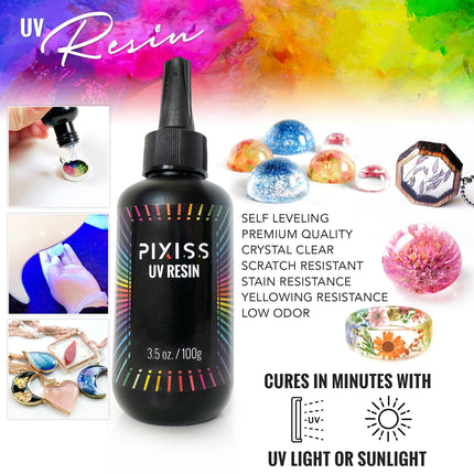 PIXISS UV Resin, Resin Tape & UV Mini Light with FREE Accessories Kit by Pixiss - Vysn