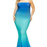 Plus hot summer gradient tube maxi dress - Vysn