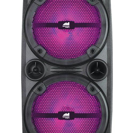 Portable Dual 8" Wireless Party Speakers with Disco Lights - VYSN
