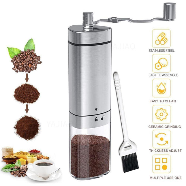 PORTABLE MANUAL COFFEE GRINDER by Brown Shots Coffee - Vysn