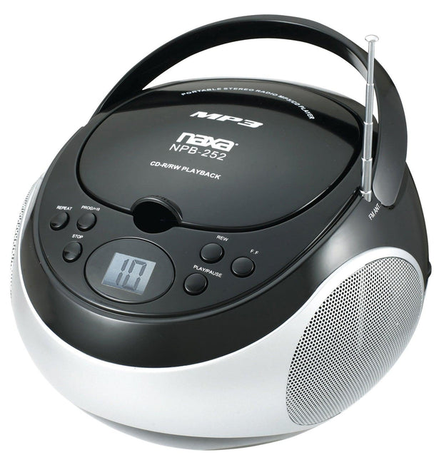 Portable MP3/CD Player with AM/FM Stereo Radio Black - VYSN