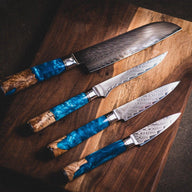 PREORDER: Eight Piece VG-10 Japanese Steel Kitchen Knife Set by Vintage Gentlemen - Vysn