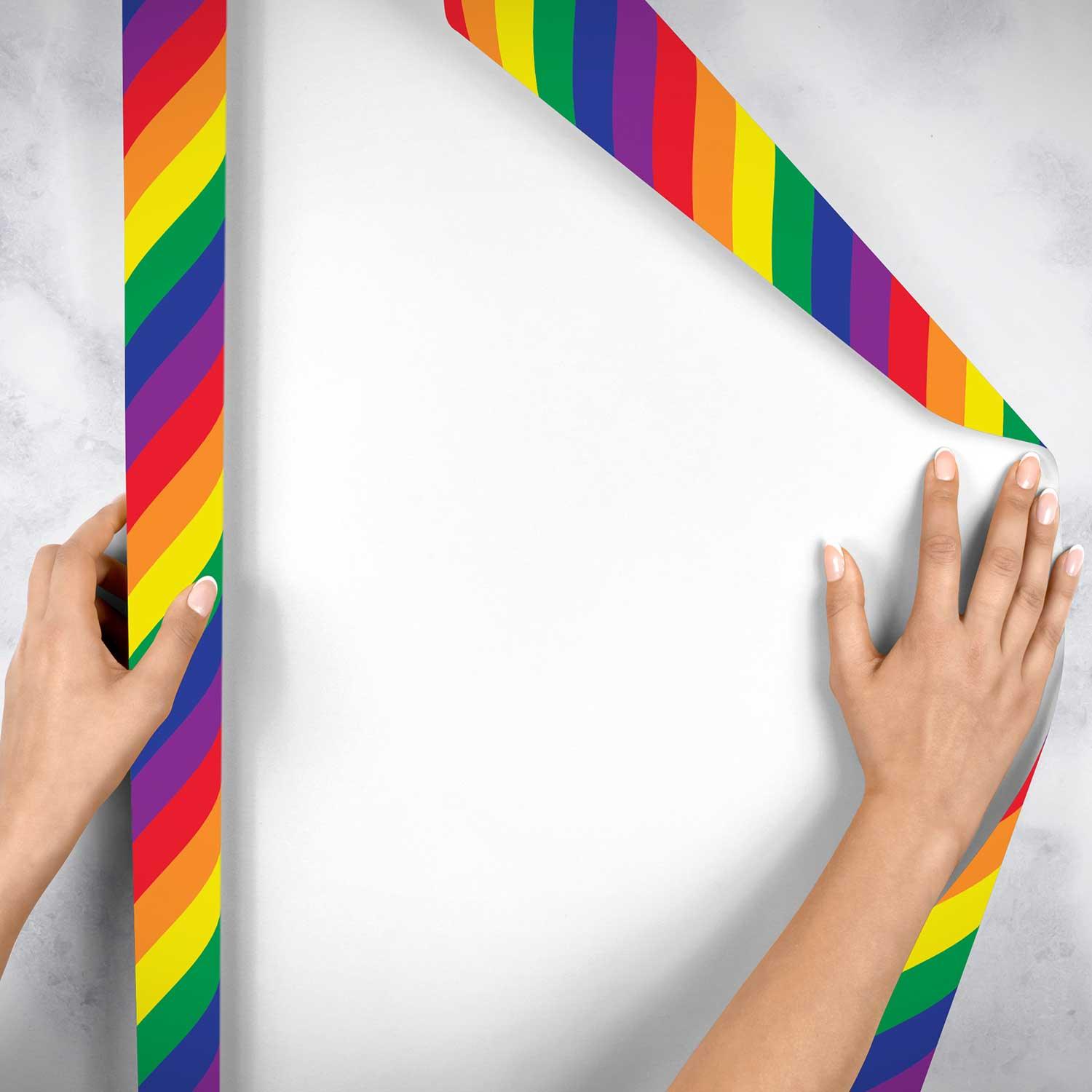 Rainbow Stripe Gift Wrap by Present Paper - Vysn