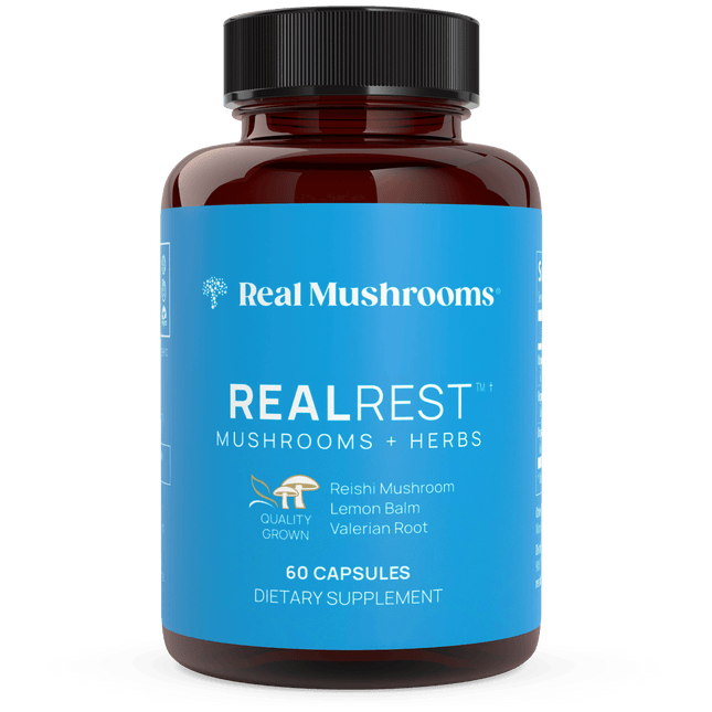 RealRest - Reishi, Valerian and Lemon Balm by Real Mushrooms - Vysn