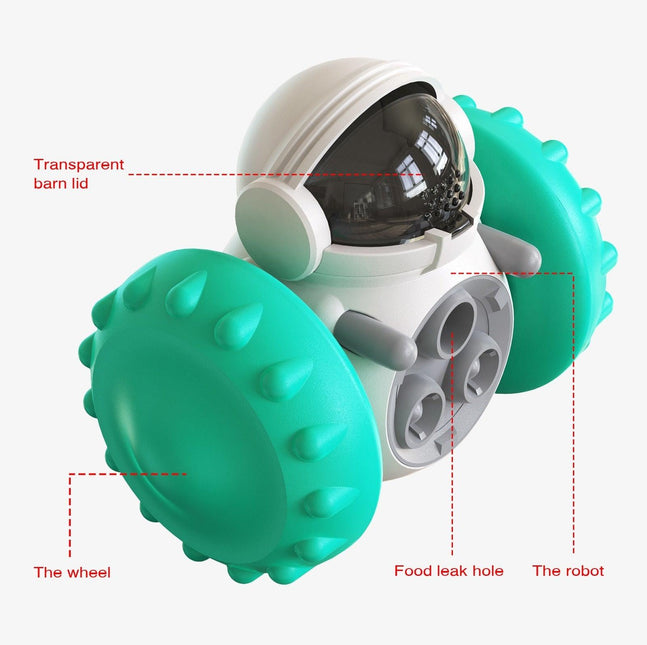 Robot Tumbler Treat Dispenser Interactive Toy by Dach Everywhere - Vysn