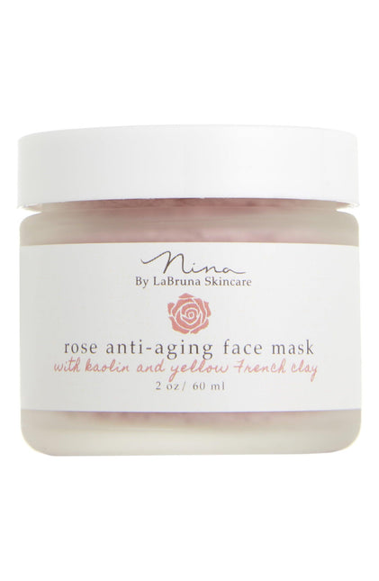 Rose Anti-Aging Face Mask with Kaolin and Yellow French Clay by LaBruna Skincare - Vysn