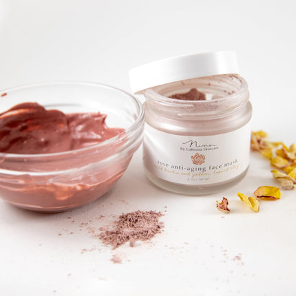 Rose Anti-Aging Face Mask with Kaolin and Yellow French Clay by LaBruna Skincare - Vysn