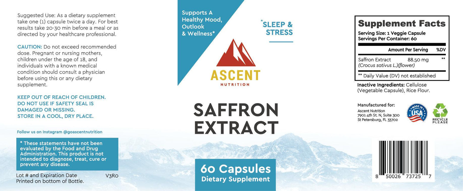Saffron Extract by Ascent Nutrition - Vysn
