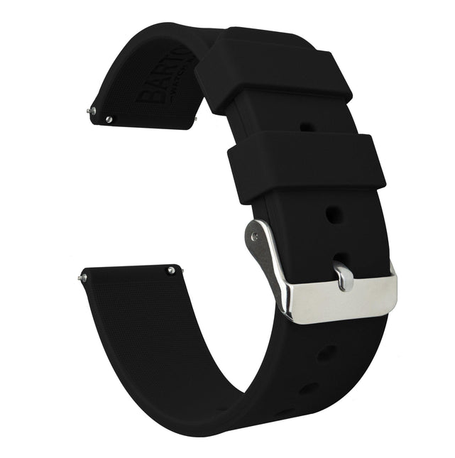 Samsung Galaxy Watch Active 2 | Silicone | Black by Barton Watch Bands - Vysn
