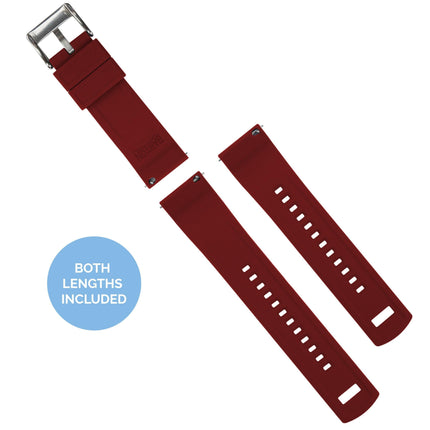 Samsung Galaxy Watch3 | Elite Silicone | Black Top / Crimson Red Bottom by Barton Watch Bands - Vysn