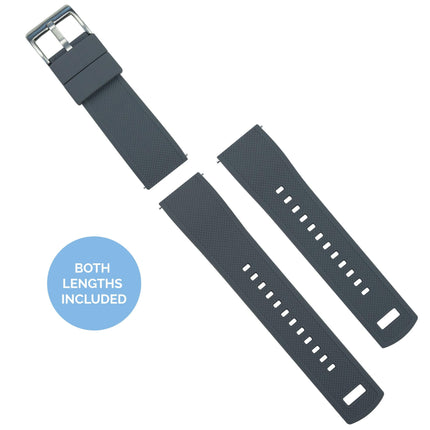 Samsung Galaxy Watch3 | Elite Silicone | Smoke Grey Top / Black Bottom by Barton Watch Bands - Vysn