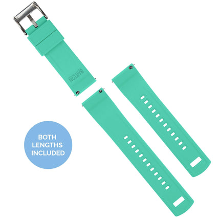 Samsung Galaxy Watch3 | Elite Silicone | Smoke Grey Top / Mint Green Bottom by Barton Watch Bands - Vysn