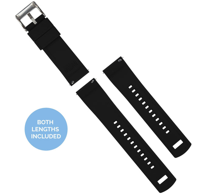 Samsung Galaxy Watch3 | Elite Silicone | White Top / Black Bottom by Barton Watch Bands - Vysn