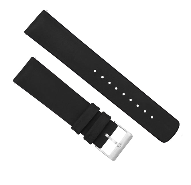 Samsung Galaxy Watch3 | Leather and Rubber Hybrid | Black by Barton Watch Bands - Vysn