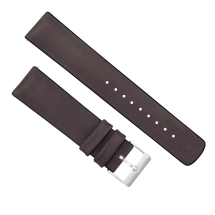 Samsung Galaxy Watch3 | Leather and Rubber Hybrid | Smoke Brown by Barton Watch Bands - Vysn