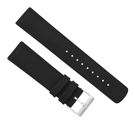 Samsung Galaxy Watch4 | Leather and Rubber Hybrid | Black by Barton Watch Bands - Vysn