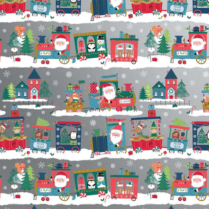 Santa's Train Christmas Gift Wrap by Present Paper - Vysn