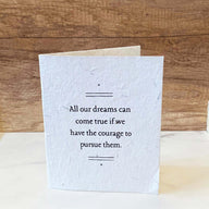 Seed Paper Plantable Card - Dreams Come True by Soothi - Vysn