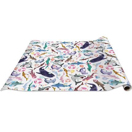 Shark Party Birthday Gift Wrap by Present Paper - Vysn