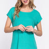 Short Dolman Slv Rib Knit Top - VYSN