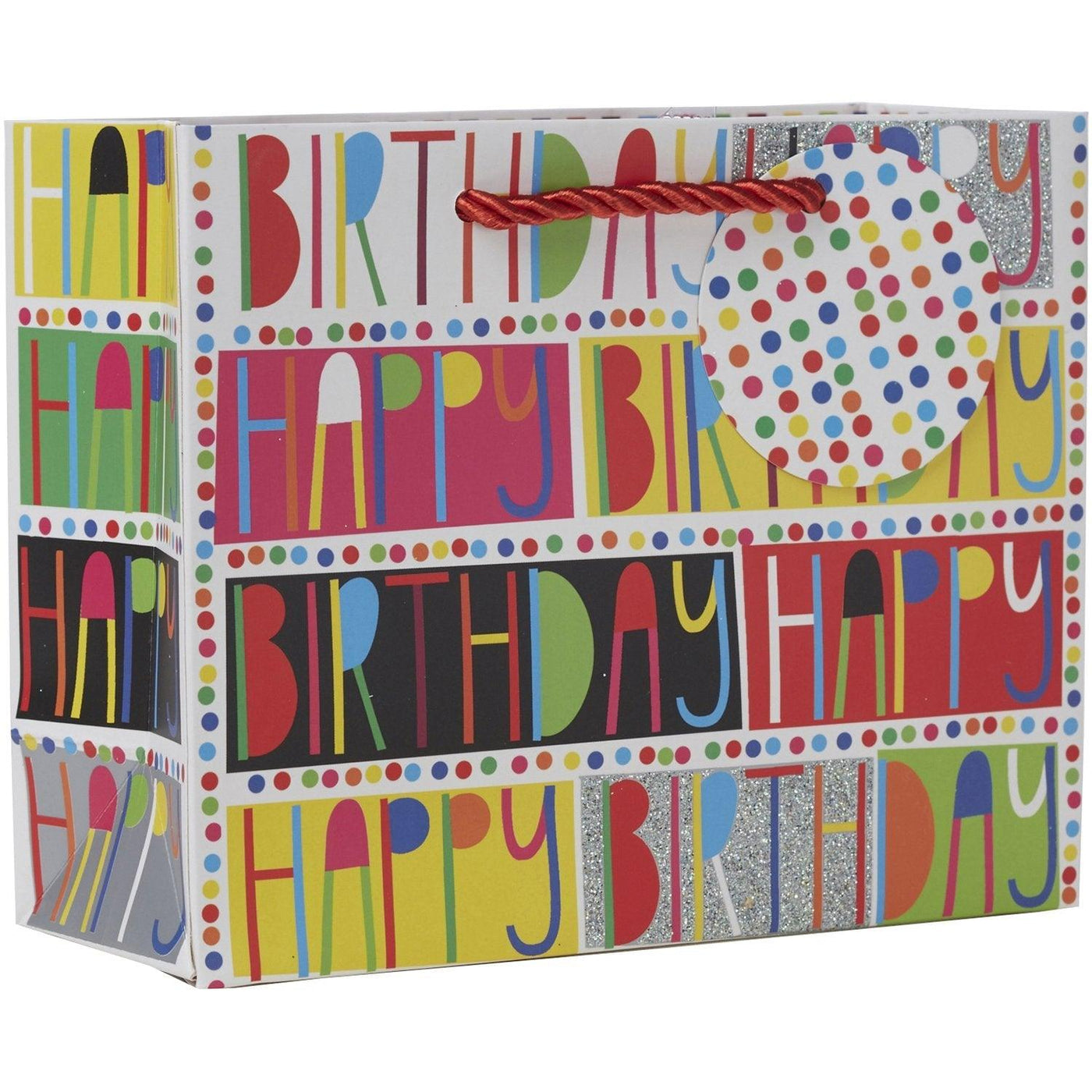 Small Matte Birthday Party Gift Bags, Glitterbration by Present Paper - Vysn