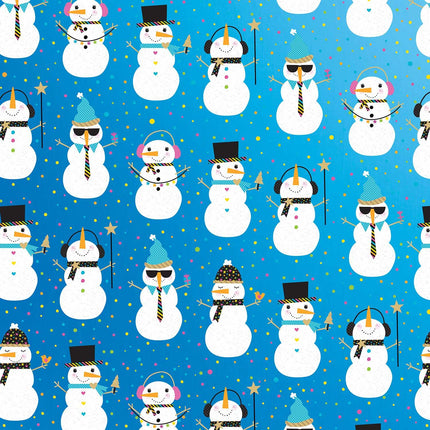 Snowman Party Christmas Gift Wrap by Present Paper - Vysn