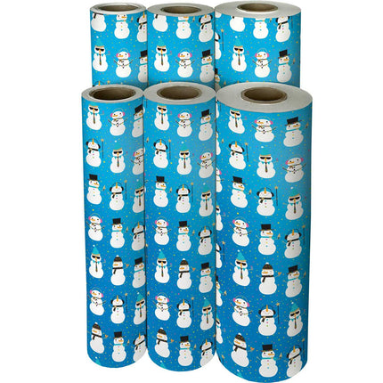 Snowman Party Christmas Gift Wrap by Present Paper - Vysn