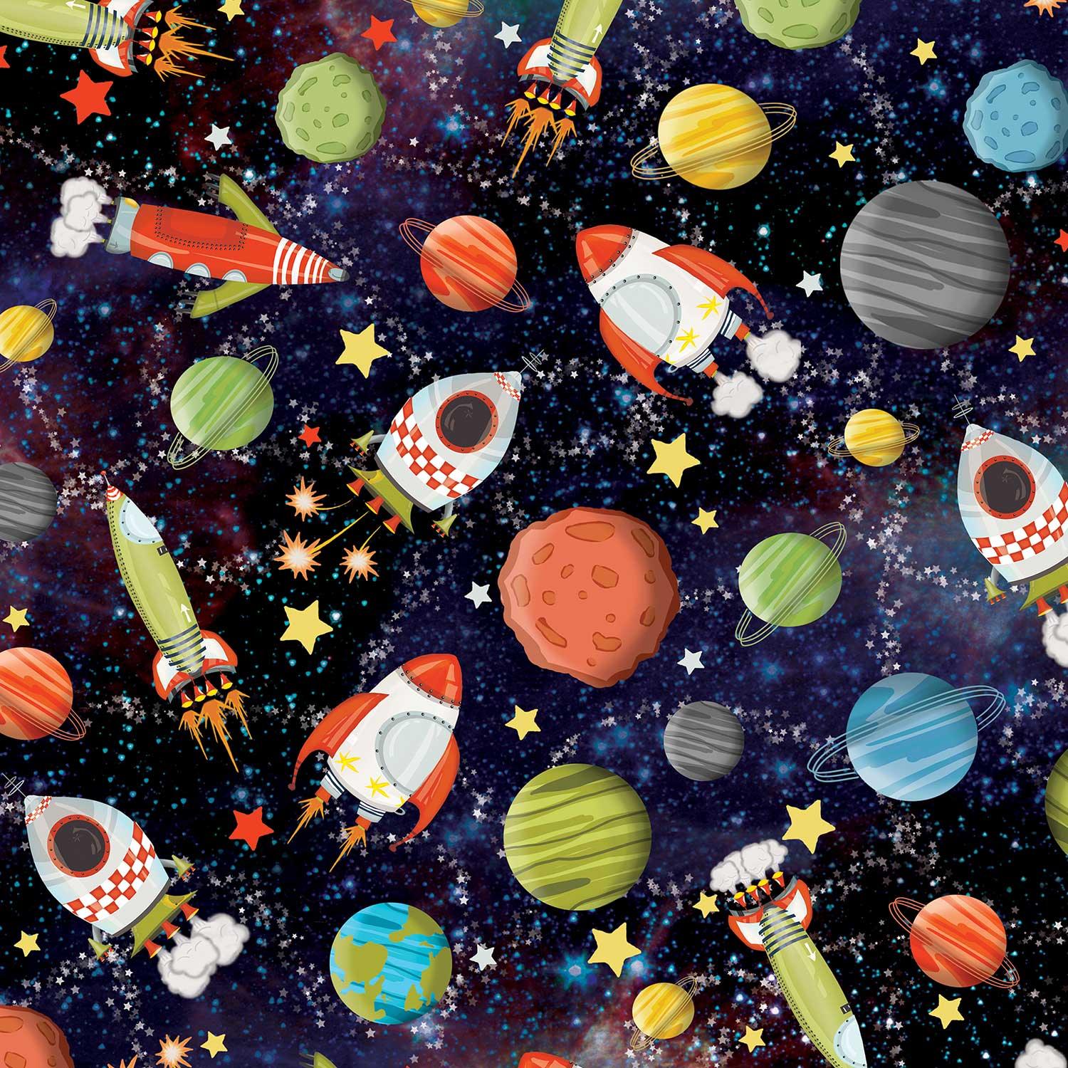 Space Gravity Birthday Gift Wrap by Present Paper - Vysn