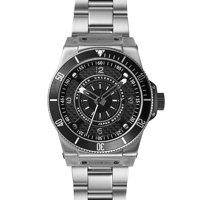 Sportivo Silver Black Bracelet by Hydrogen Watch - Vysn
