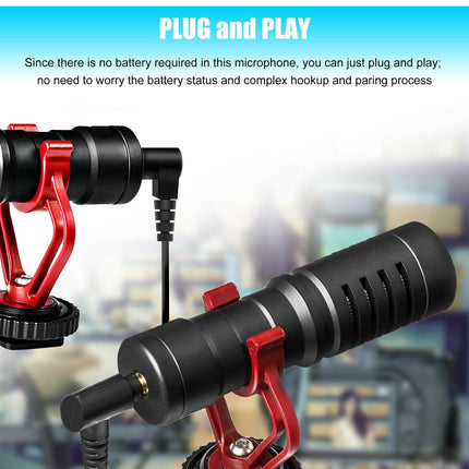 Supercardioid Shotgun Microphone MIC Video For Smartphone DSLR Camera PC iPhone by Plugsus Home Furniture - Vysn