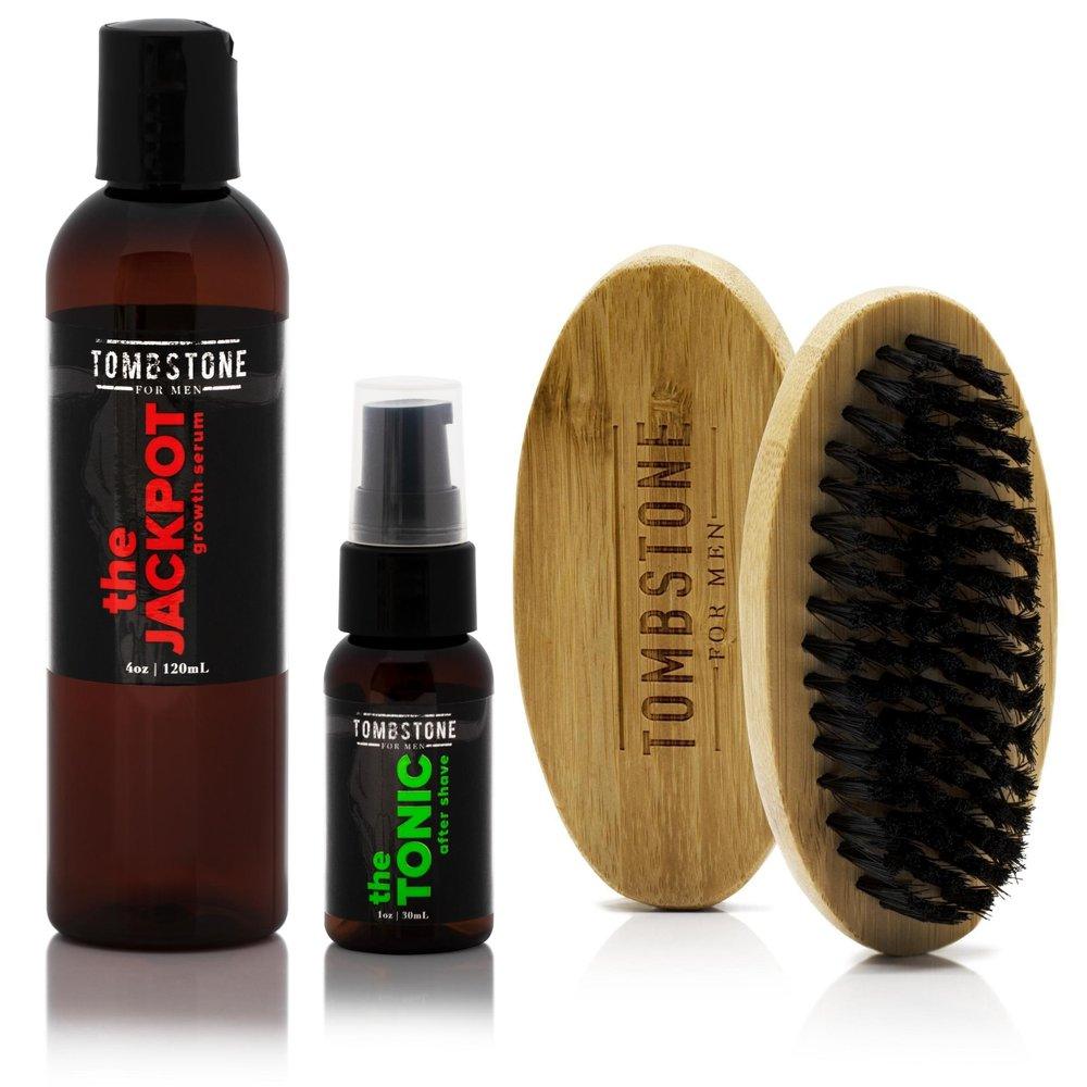 The Jackpot KGF Vegan Hair Growth Serum & The Tonic After Shave Kit w/ The Beard Brush - VYSN