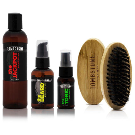The Ultimate KGF Hair & Beard Growth Serum Set w/ The Tonic After Shave & The Beard Brush - VYSN