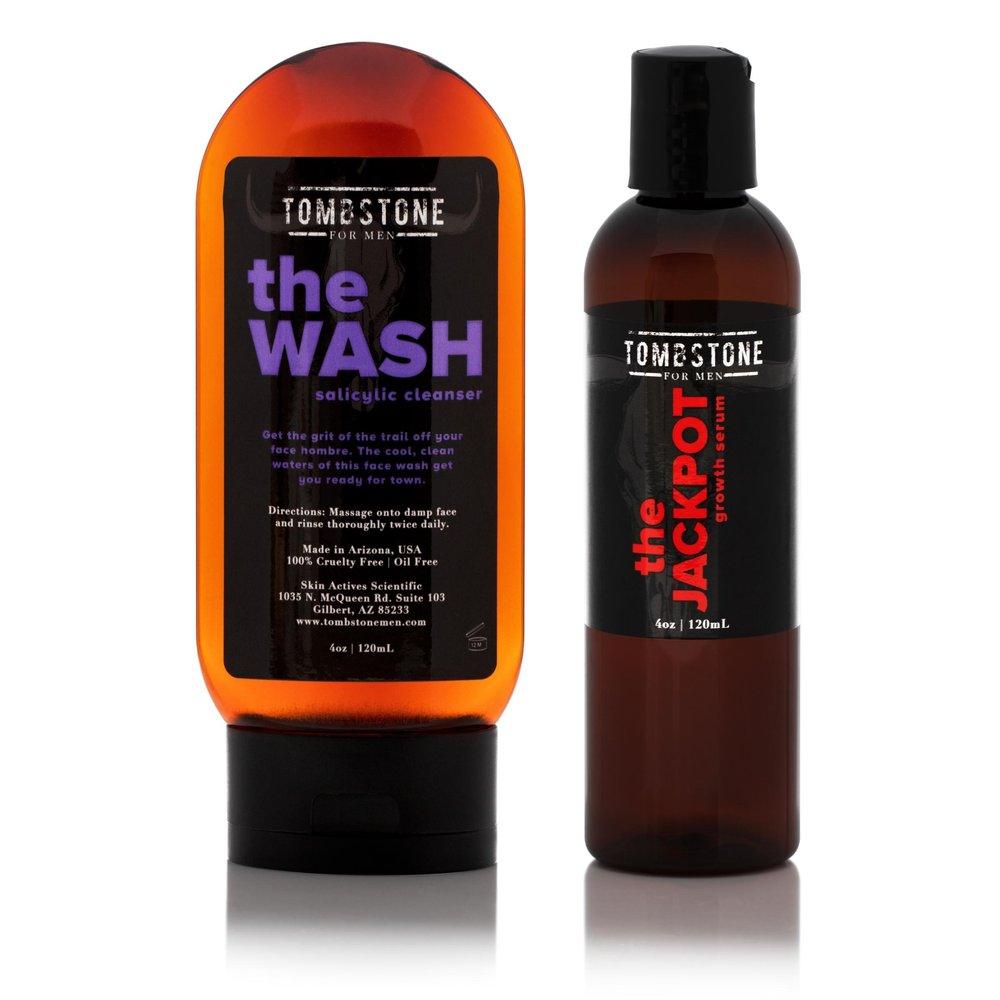 The Wash Salicylic Cleanser & The Jackpot KGF Hair Growth Serum Set - All Vegan - VYSN