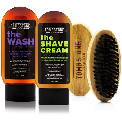 The Wash Salicylic Cleanser & The Shave Cream Set w/ The Beard Brush - VYSN