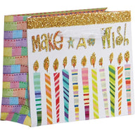 Tiny Matte Birthday Party Gift Bags with Glitter, Candles by Present Paper - Vysn