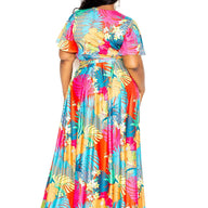 Tropical floral maxi skirt & top set - Vysn