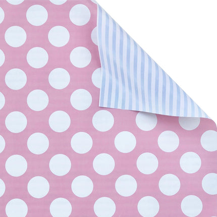 Two-Sided Pastel Pink Blue Gift Wrap by Present Paper - Vysn
