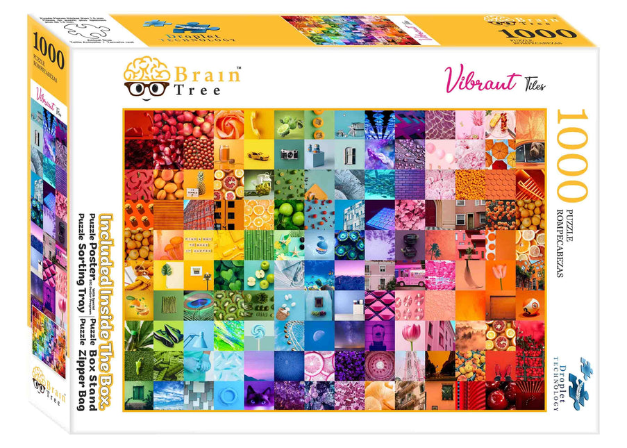 Vibrant Tiles Jigsaw Puzzles 1000 Piece by Brain Tree Games - Jigsaw Puzzles - Vysn