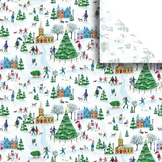 Village Town 20" x 30" Christmas Gift Tissue Paper by Present Paper - Vysn