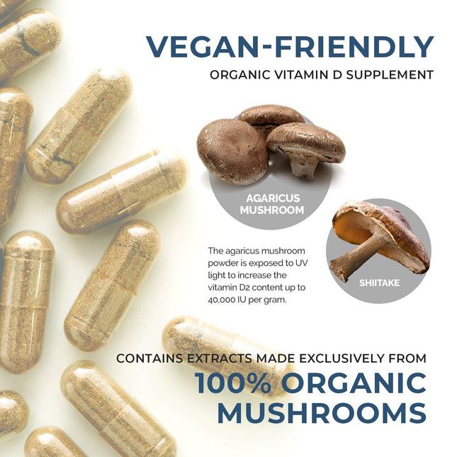 Vitamin D from Organic Mushrooms by Real Mushrooms - Vysn
