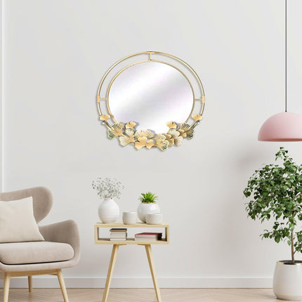 Wall Mirror - Decorative Metal Wall Mirror by Peterson Housewares & Artwares - Vysn