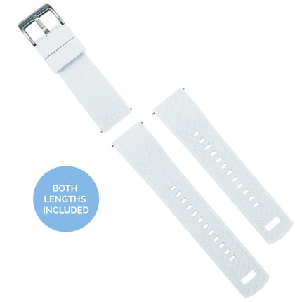 White Top / Black Bottom | Elite Silicone by Barton Watch Bands - Vysn