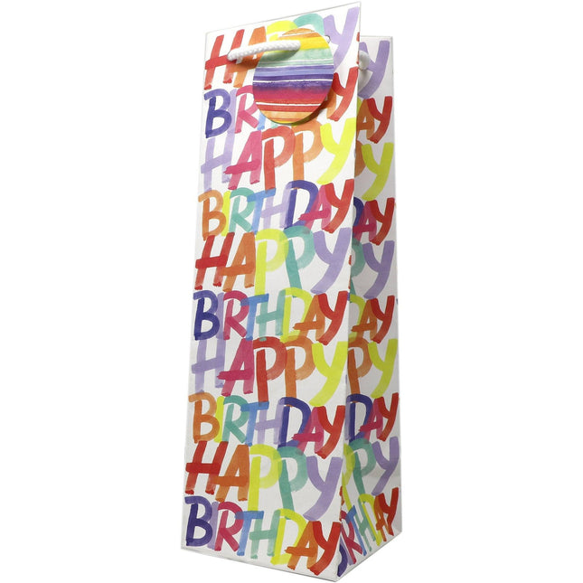 Wine Bottle Gift Bags, Rainbow Birthday by Present Paper - Vysn