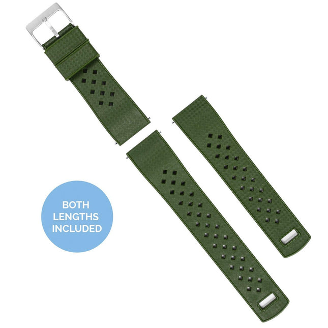 Withings Nokia Activité  and Steel HR | Tropical-Style 2.0 | Army Green by Barton Watch Bands - Vysn