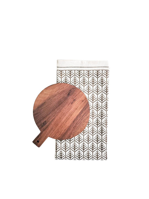 Wooden Round Serving Board Gift Set by KORISSA - Vysn