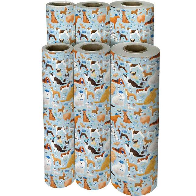 Yamaka Dog Hanukkah Gift Wrap by Present Paper - Vysn